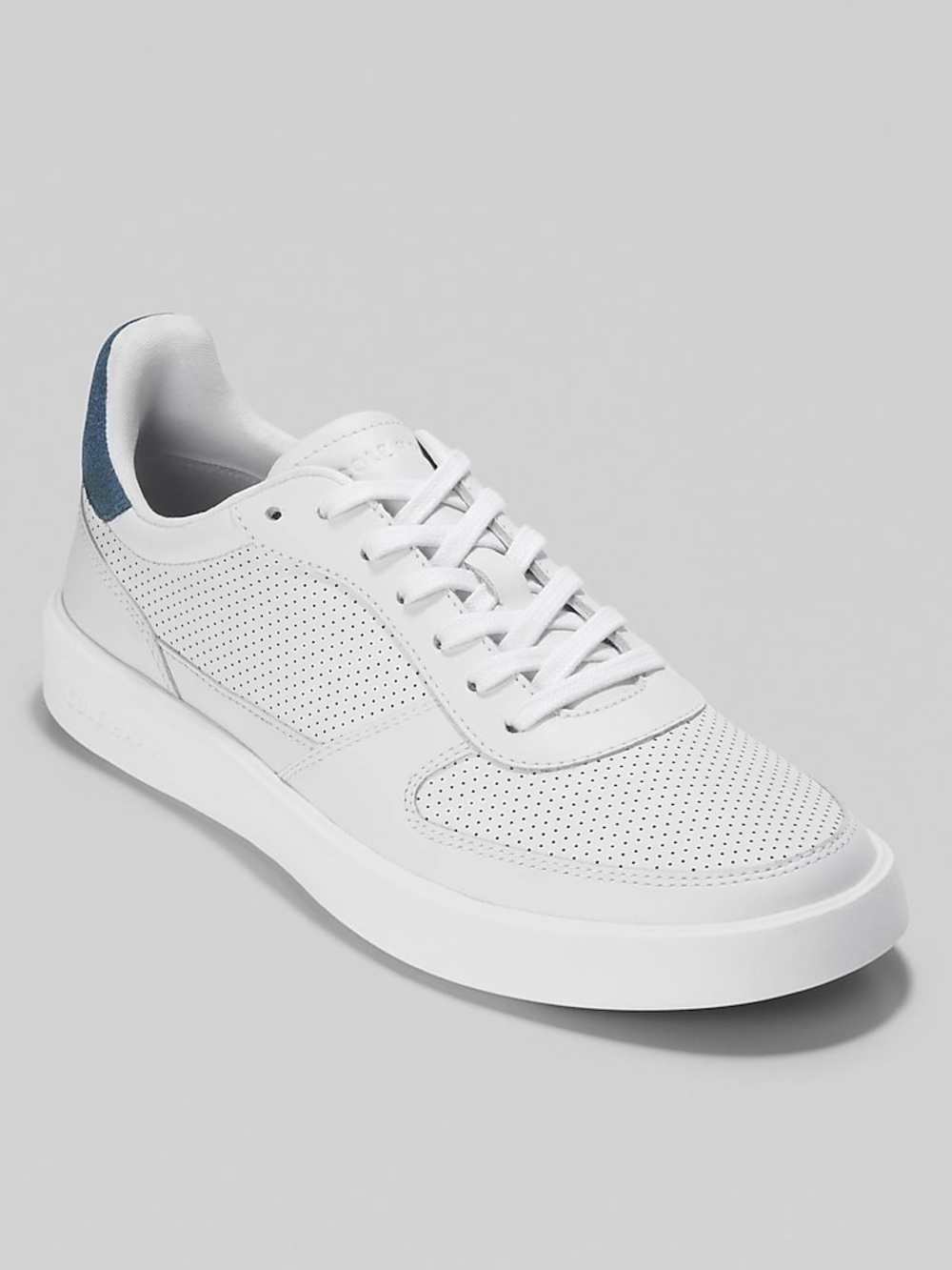 Cole Haan Grand Men's White Perforated Leather Sneakers
